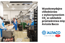 Wysokowydajne chłodnictwo z wykorzystaniem CO2 w zakładzie przetwórstwa mięsa Avicola Bacco